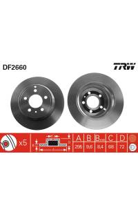 Disco  freno TRW 161-DF2660