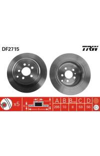 Disco  freno TRW 161-DF2715