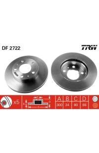 Disco  freno TRW 161-DF2722