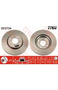 Disco  freno TRW 161-DF2734