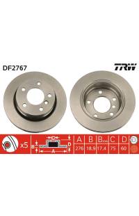 Disco  freno TRW 161-DF2767