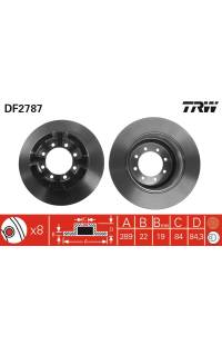 Disco  freno TRW 161-DF2787