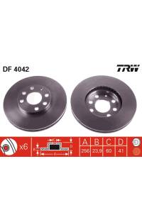 Disco  freno TRW 161-DF4042