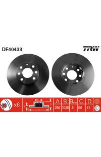 Disco  freno TRW 161-DF4043