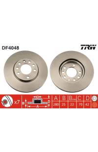 Disco  freno TRW 161-DF4048