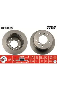 Disco  freno TRW 161-DF4087S