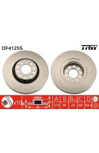 Disco  freno TRW 161-DF4125S