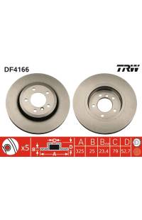 Disco  freno TRW 161-DF4166