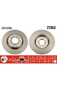 Disco  freno TRW 161-DF4208