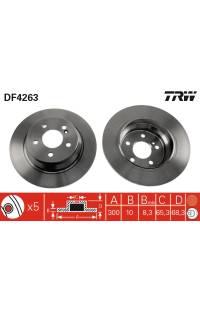 Disco  freno TRW 161-DF4263