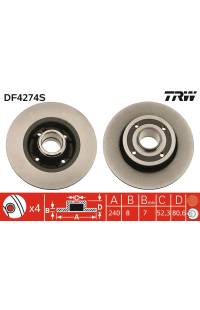 Disco  freno TRW 161-DF4274S