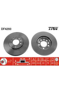 Disco  freno TRW 161-DF4293