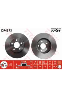 Disco  freno TRW 161-DF4373