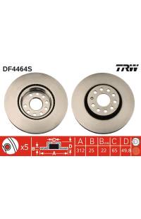 Disco  freno TRW 161-DF4464S