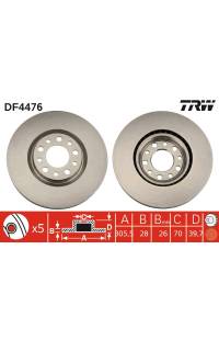 Disco  freno TRW 161-DF4476