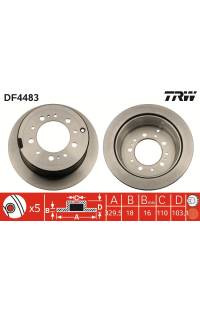 Disco  freno TRW 161-DF4483