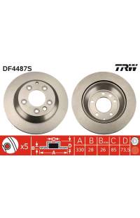 Disco  freno TRW 161-DF4487S