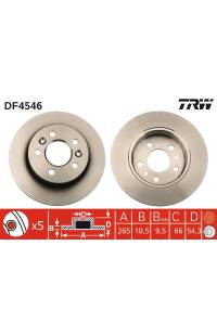 Disco  freno TRW 161-DF4546