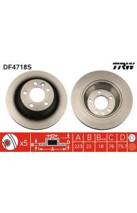 Disco  freno TRW 161-DF4718S