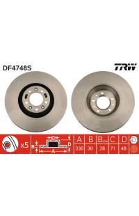 Disco  freno TRW 161-DF4748S