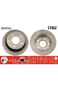 Disco  freno TRW 161-DF4752