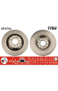 Disco  freno TRW 161-DF4754