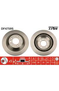 Disco  freno TRW 161-DF4759S