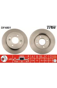 Disco  freno TRW 161-DF4801