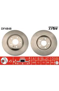 Disco  freno TRW 161-DF4848