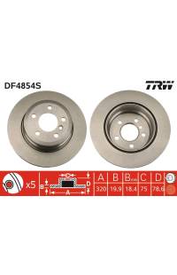 Disco  freno TRW 161-DF4854S