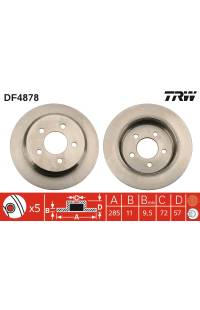 Disco  freno TRW 161-DF4878