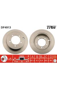 Disco  freno TRW 161-DF4913