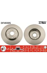 Disco  freno TRW 161-DF4930S