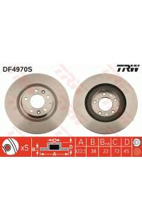 Disco  freno TRW 161-DF4970S