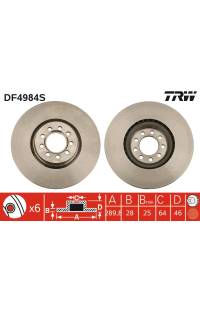 Disco  freno TRW 161-DF4984S