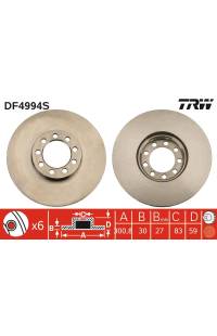 Disco  freno TRW 161-DF4994S