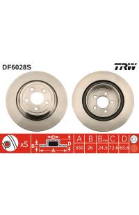 Disco  freno TRW 161-DF6028S