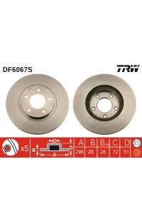 Disco  freno TRW 161-DF6067S