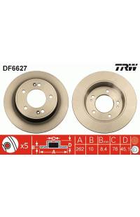 Disco  freno TRW 161-DF6627