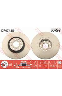 Disco  freno TRW 161-DF6742S