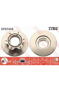 Disco  freno TRW 161-DF6743S