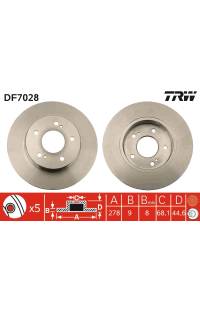 Disco  freno TRW 161-DF7028