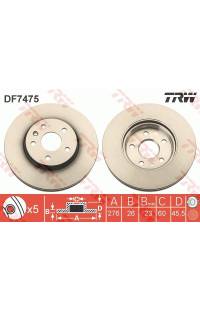 Disco  freno TRW 161-DF7475