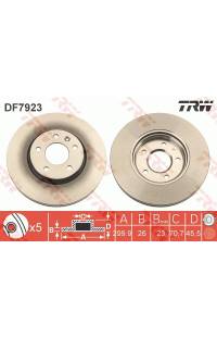 Disco  freno TRW 161-DF7923