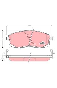 Kit pastiglie freno, Freno a disco TRW 161-GDB1003