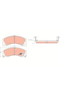 Kit pastiglie freno, Freno a disco TRW 161-GDB1126