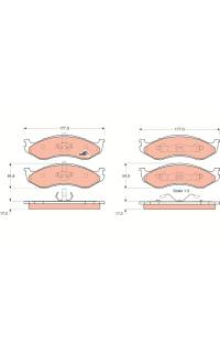 Kit pastiglie freno, Freno a disco TRW 161-GDB1153