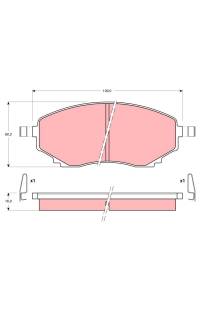 Kit pastiglie freno, Freno a disco TRW 161-GDB1177