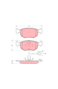 Kit pastiglie freno, Freno a disco TRW 161-GDB1213