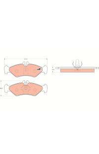 Kit pastiglie freno, Freno a disco TRW 161-GDB1262